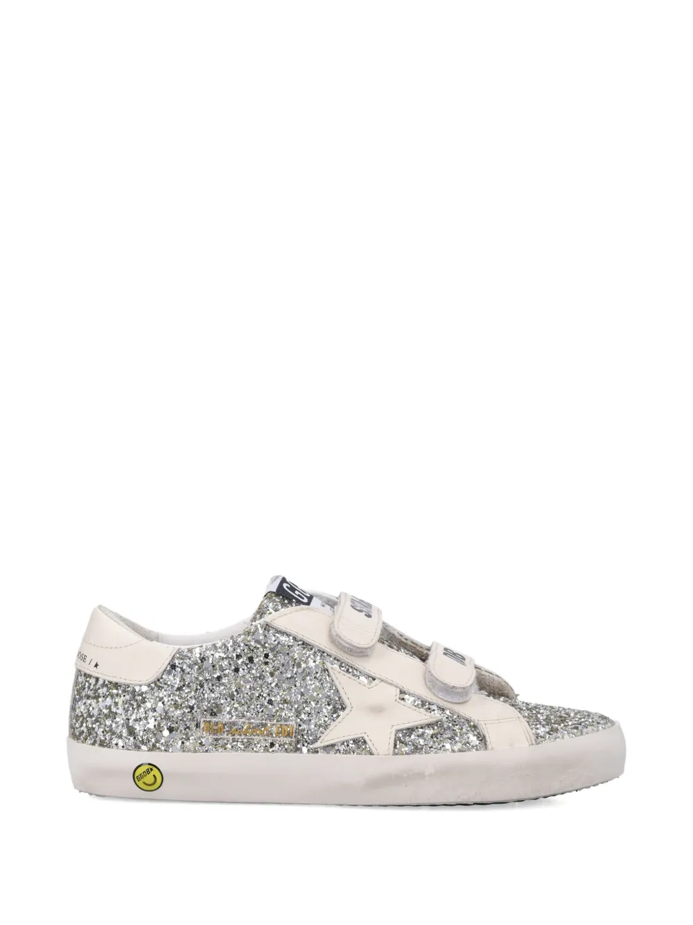 Golden Goose Kids Old School sneakers met glitter Zilver