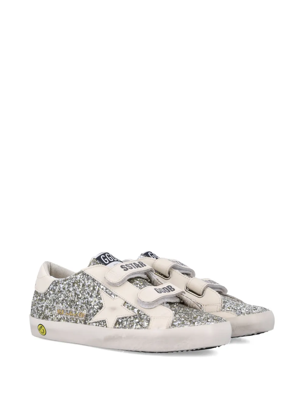 Golden Goose Kids Old School sneakers met glitter Zilver