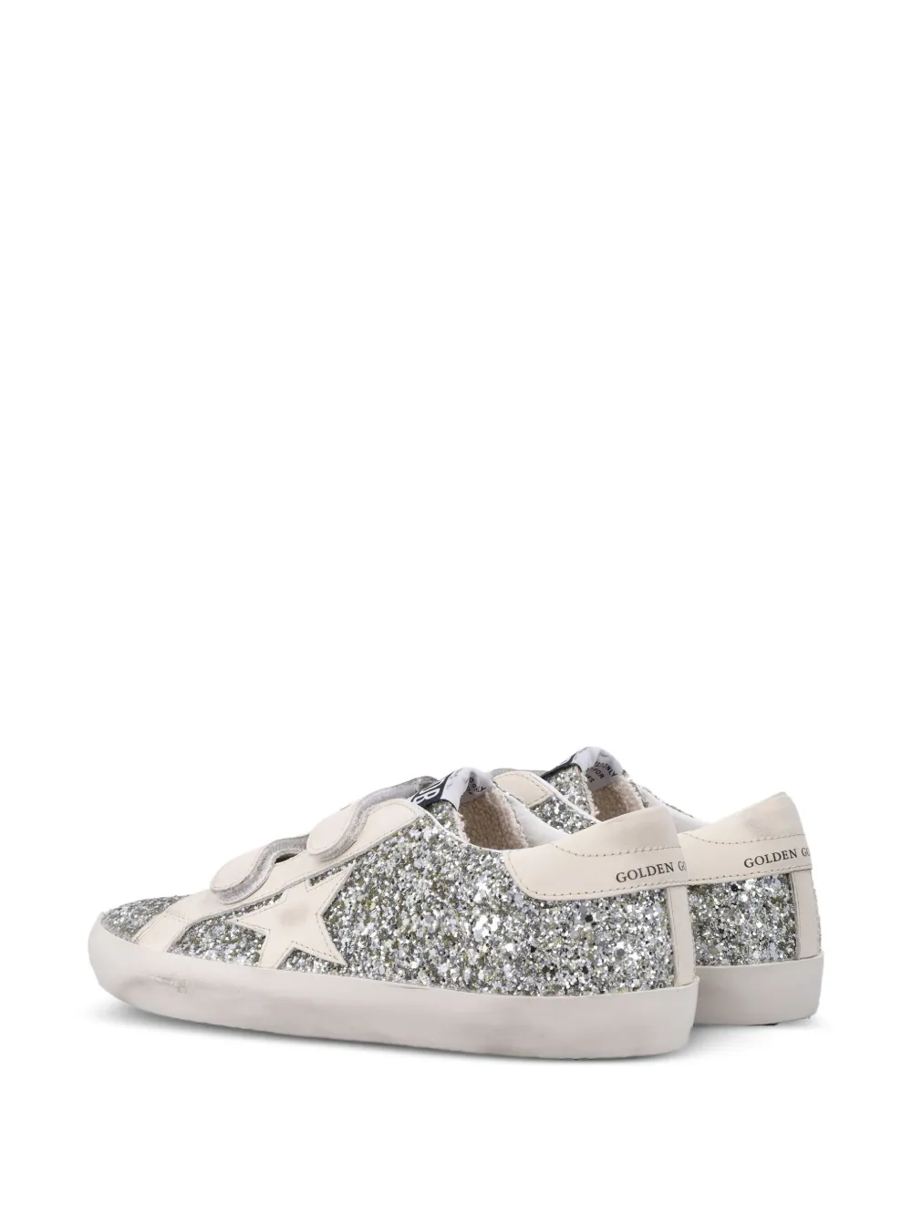 Golden Goose Kids Old School sneakers met glitter Zilver