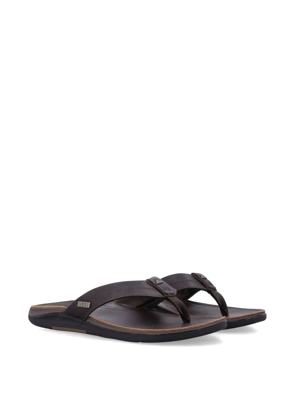 REEF Offshore teenslippers met logoplakkaat Bruin