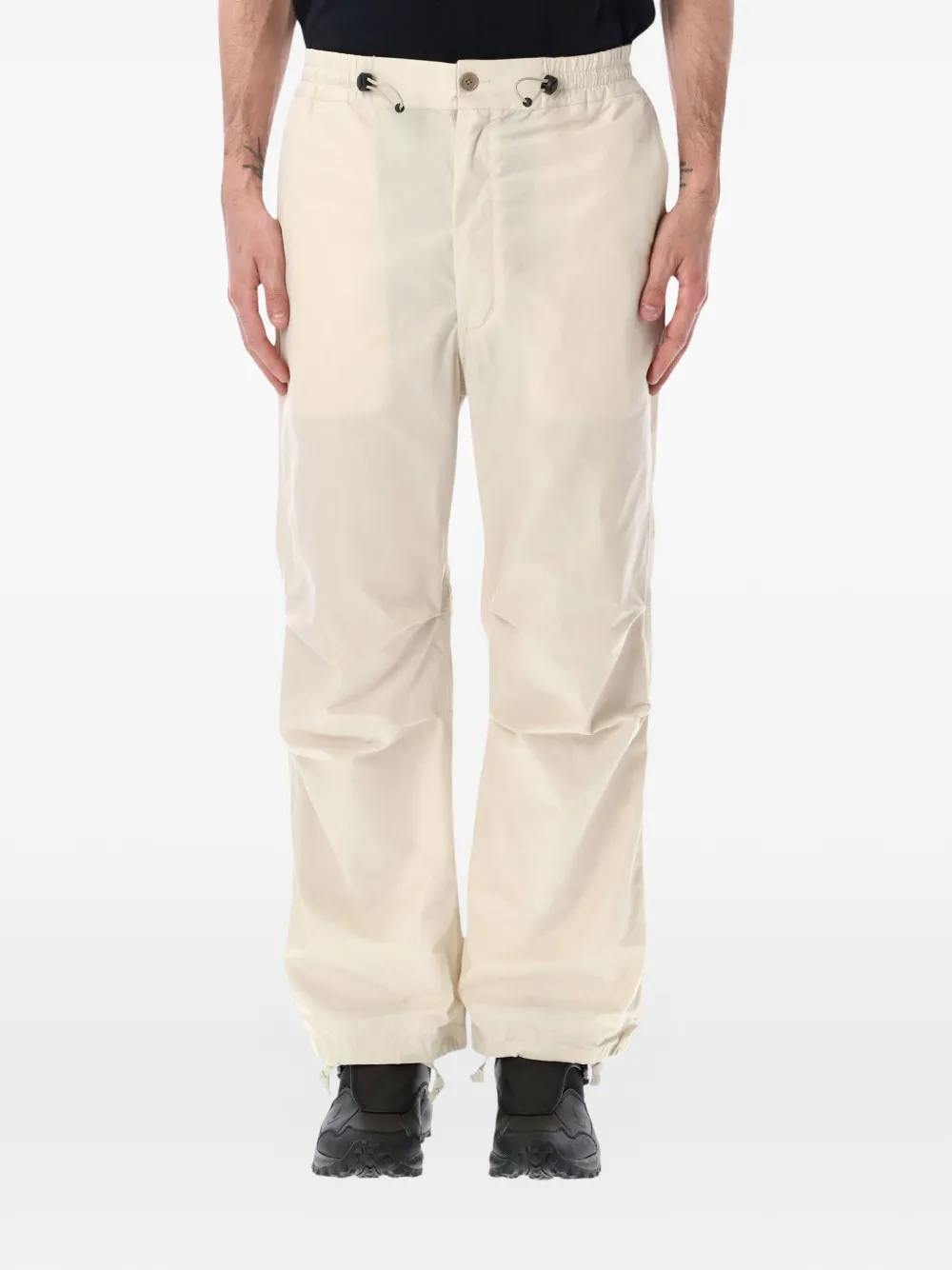 Nanamica drawstring-waistband trousers - Toni neutri