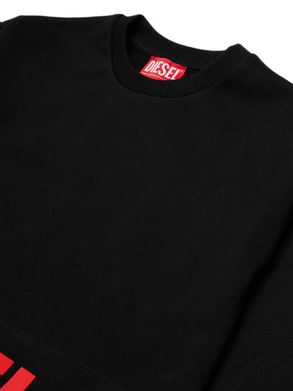 Diesel Kids Trui met logoprint Zwart