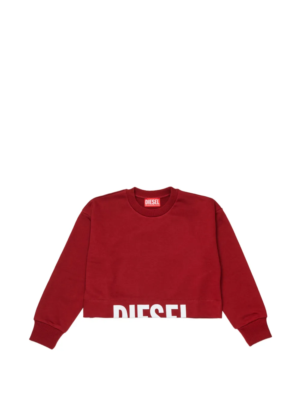 Diesel Kids logo-print cropped sweater - Rosso