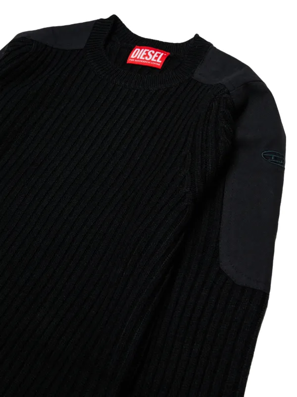Diesel Kids ダメージ リブニット セーター | ブラック | FARFETCH JP
