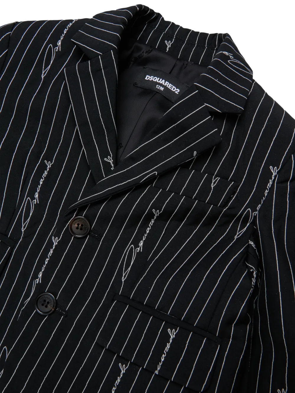 DSQUARED2 KIDS Blazer met krijtstreep Zwart