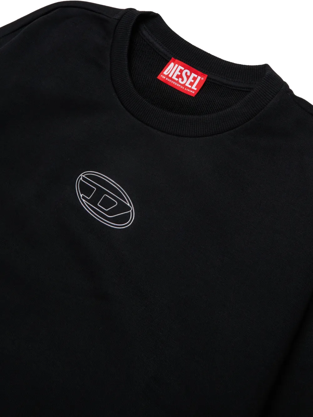 Diesel Kids Sweater met logoprint Zwart