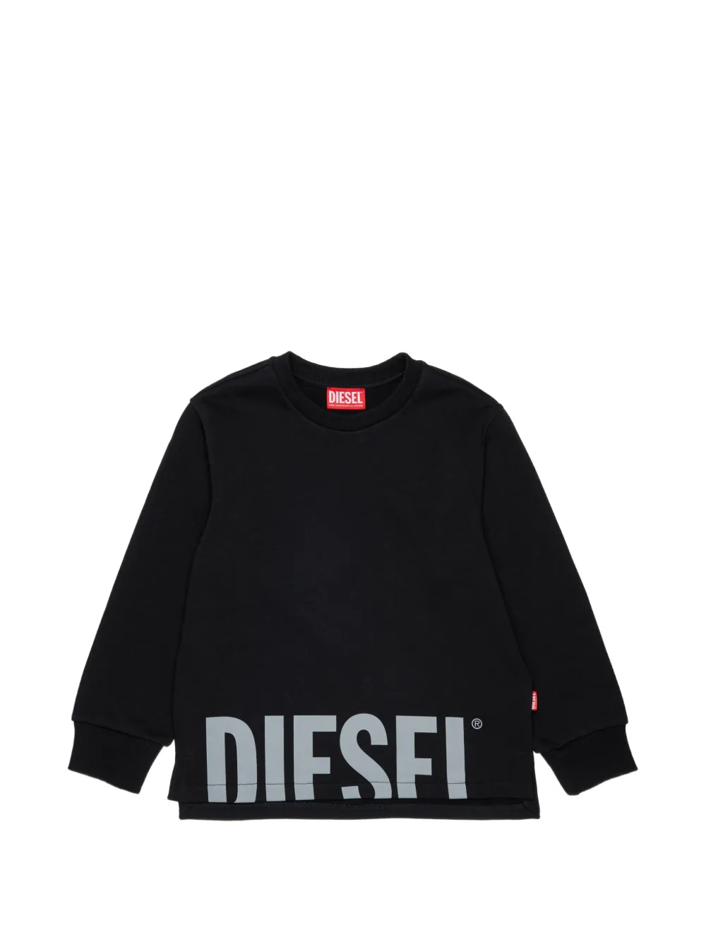 Diesel Kids Felpa con stampa logo - Nero