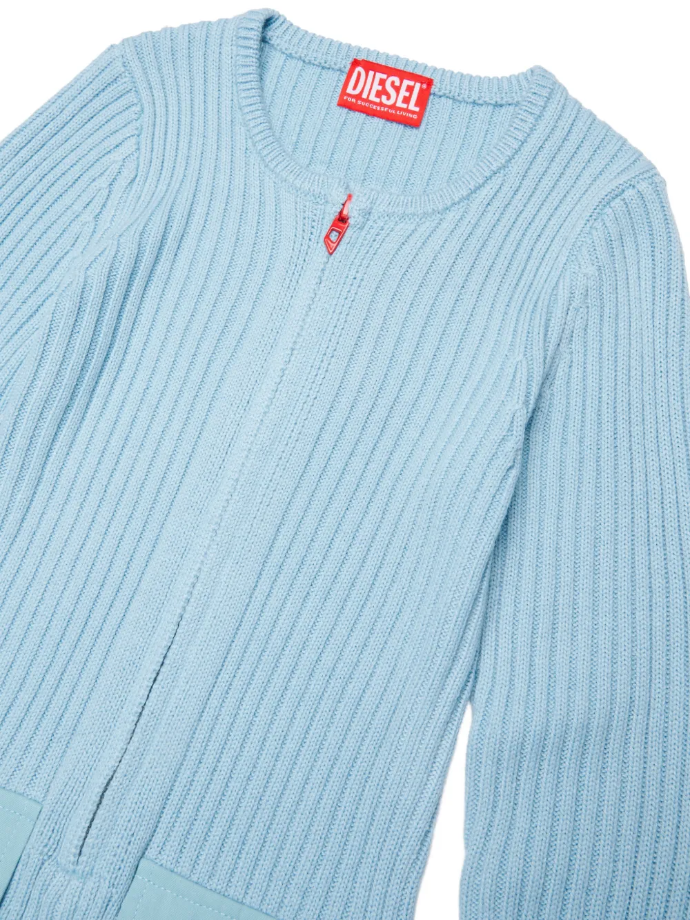 Diesel Kids Geribbelde jurk Blauw