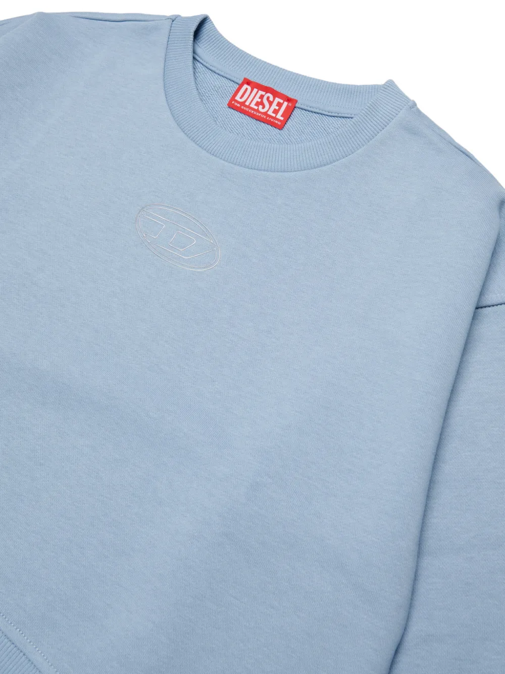 Diesel Kids Sweater met geborduurd logo Blauw