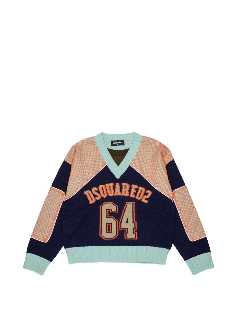 DSQUARED2 KIDS embroidered-logo sweater - Blue