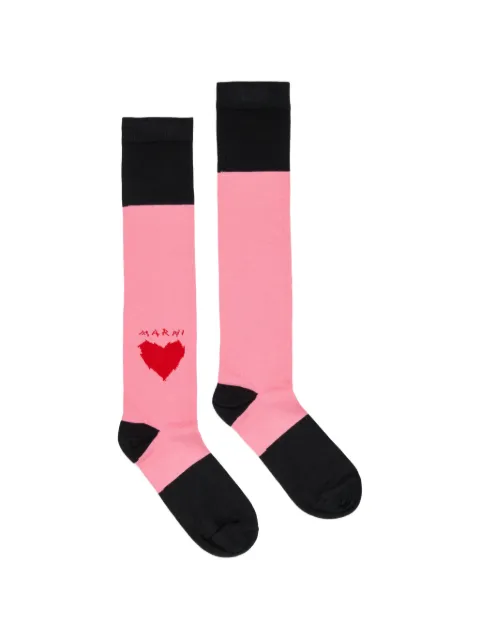 Marni Kids chaussettes à motif cœur