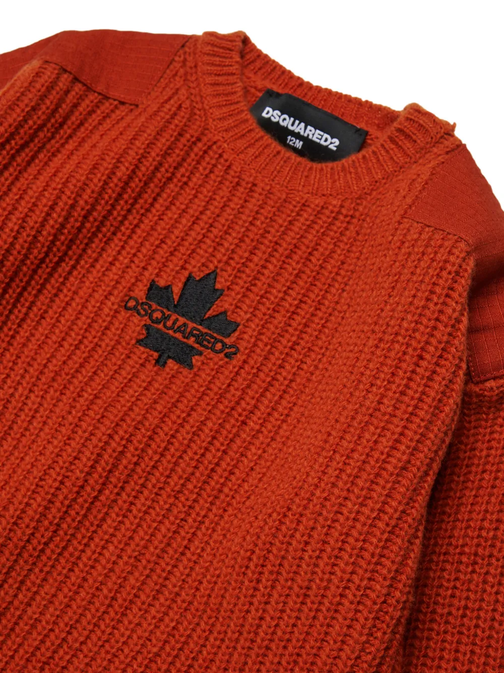  Dsquared2 Kids Pull à Logo Brodé - Orange 