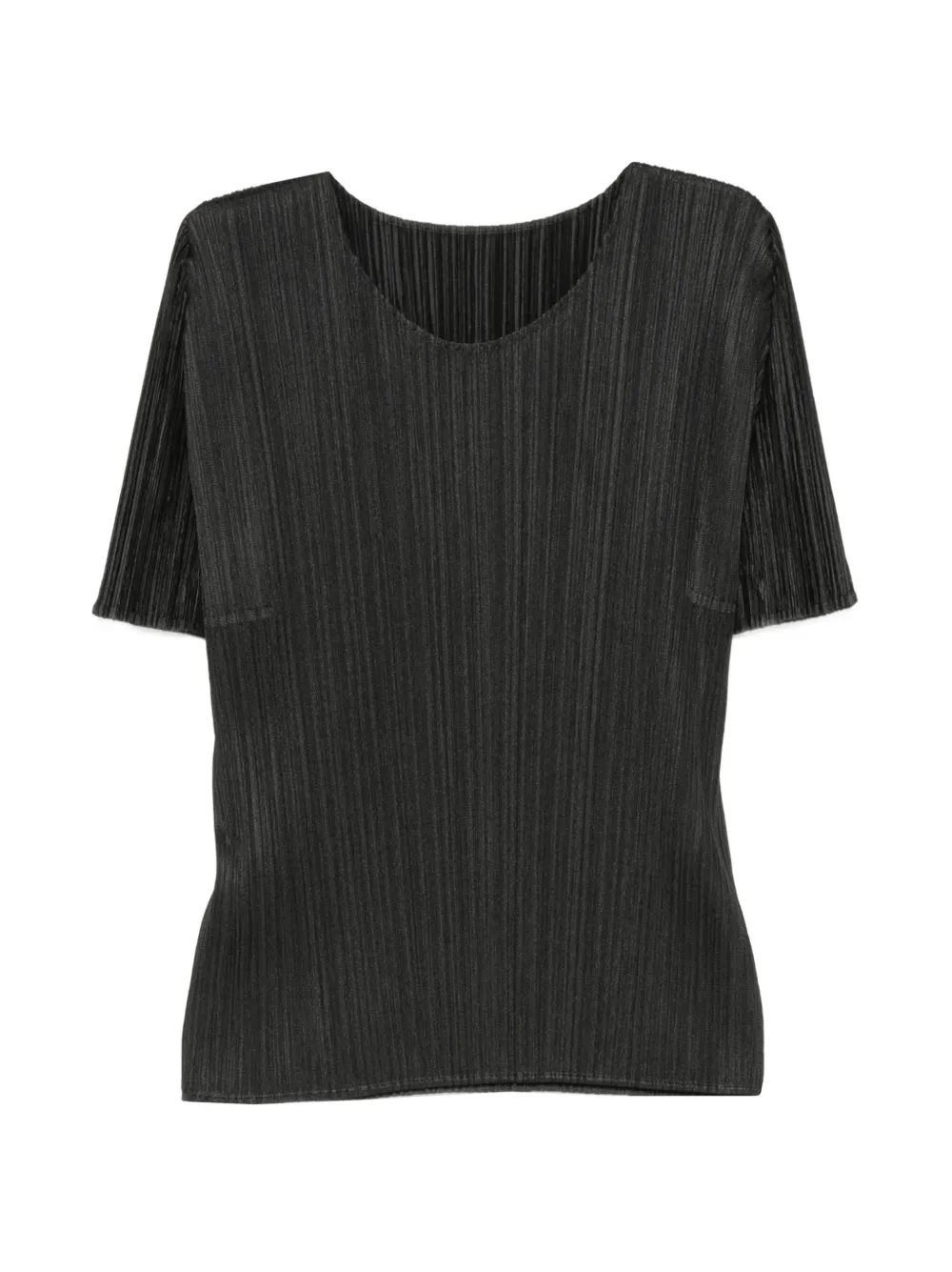 Issey Miyake plissé-effect short-sleeve T-shirt - Nero