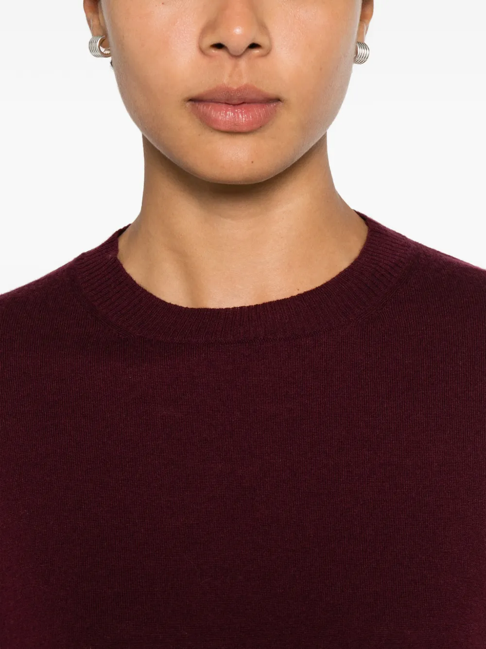 Weekend Max Mara Trui met ronde hals en geribbelde afwerking Rood
