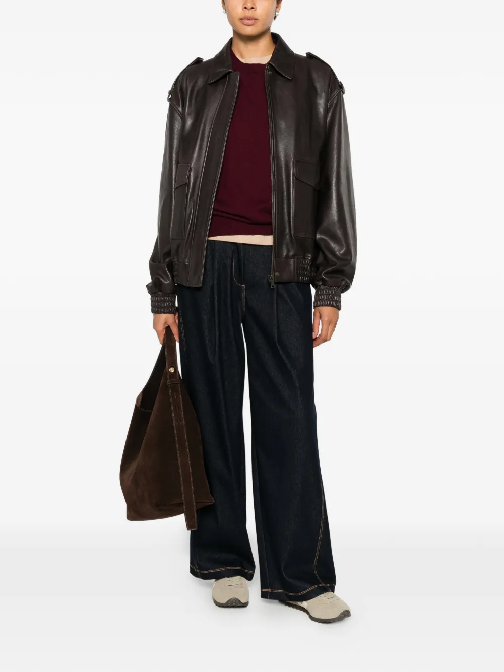 Weekend Max Mara Trui met ronde hals en geribbelde afwerking Rood