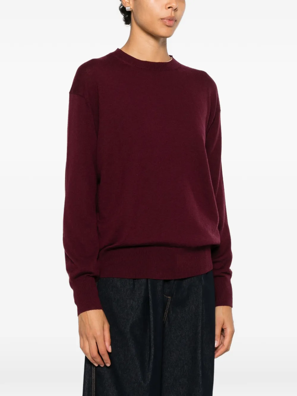 Weekend Max Mara Trui met ronde hals en geribbelde afwerking Rood