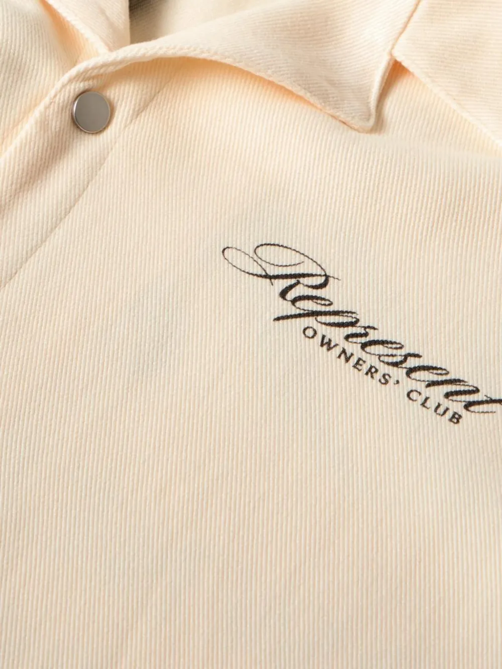 Represent Owners Club Script overhemd met korte mouwen Beige