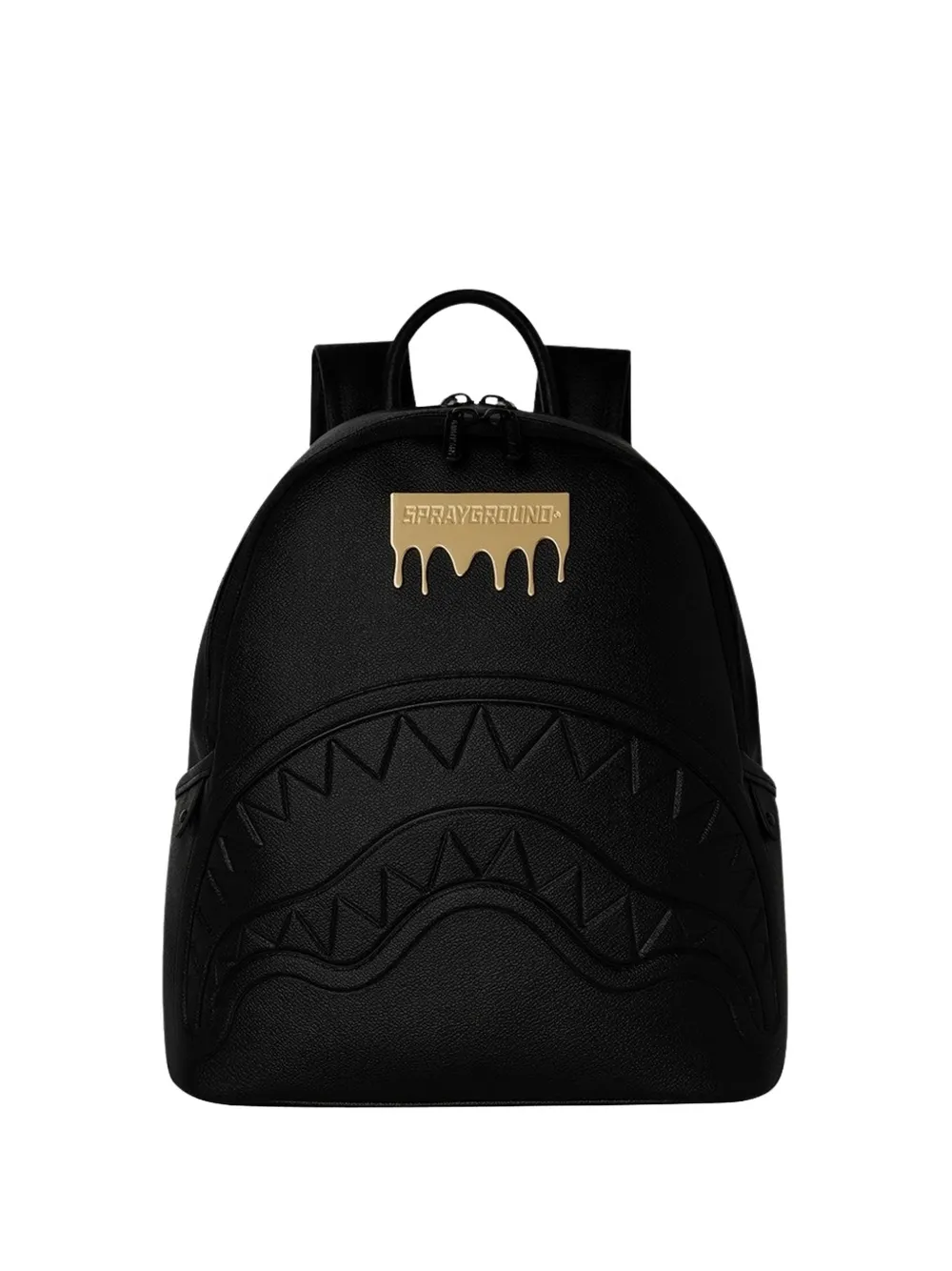 Sprayground Gold Brick Drip Savage shark-mouth backpack - Nero