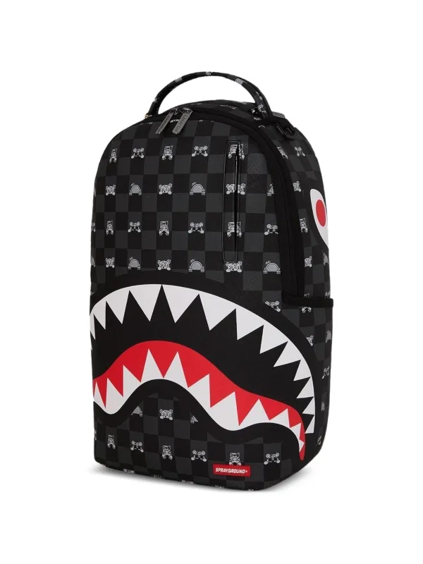 【極美品】SPRAYGROUND バックパック シャーク チェック柄 Sprayground Shark check-pattern Backpack | Black | FARFETCH