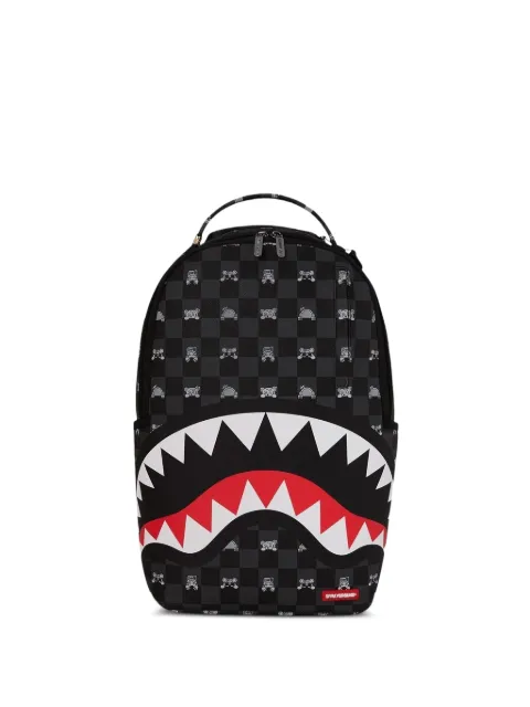 Sprayground Shark check-pattern backpack