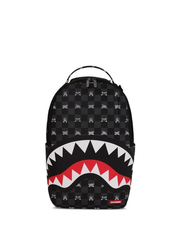 Sprayground Shark チェック バックパック | ブラック | FARFETCH JP