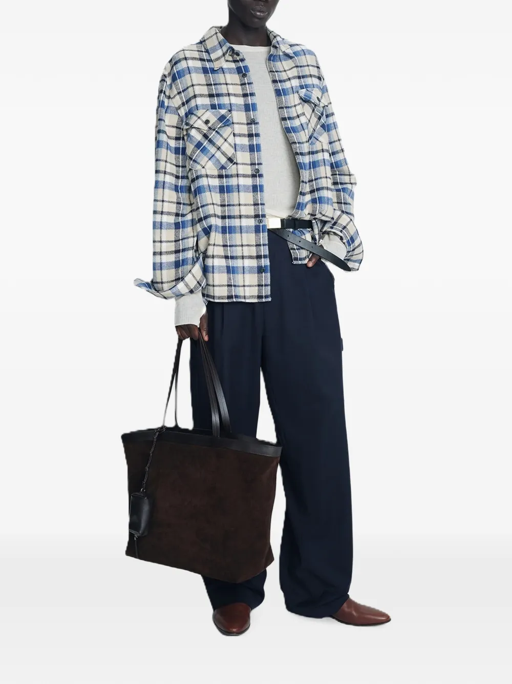 TONYWACK Geplooide cargo broek Blauw