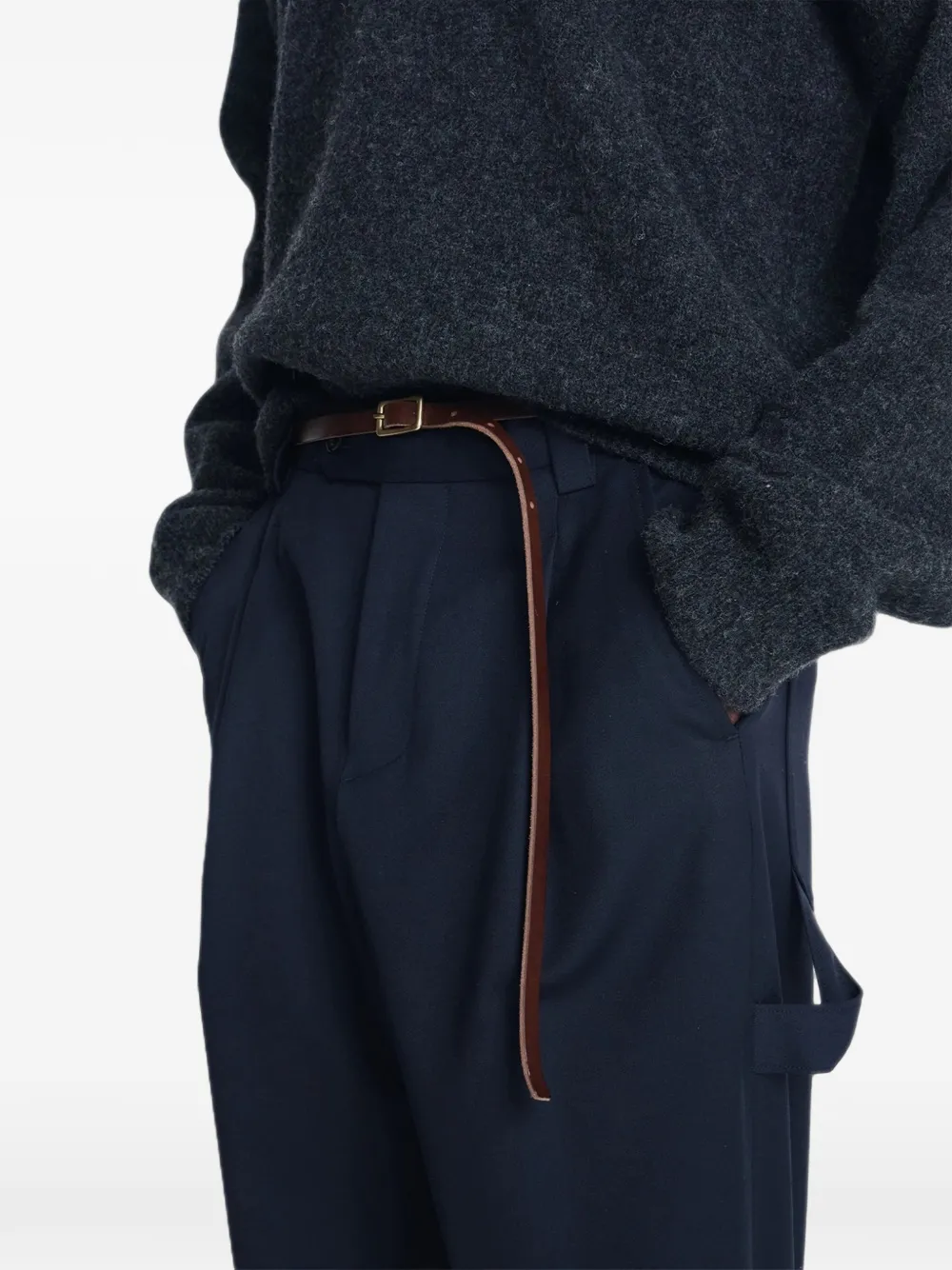 TONYWACK Geplooide cargo broek Blauw
