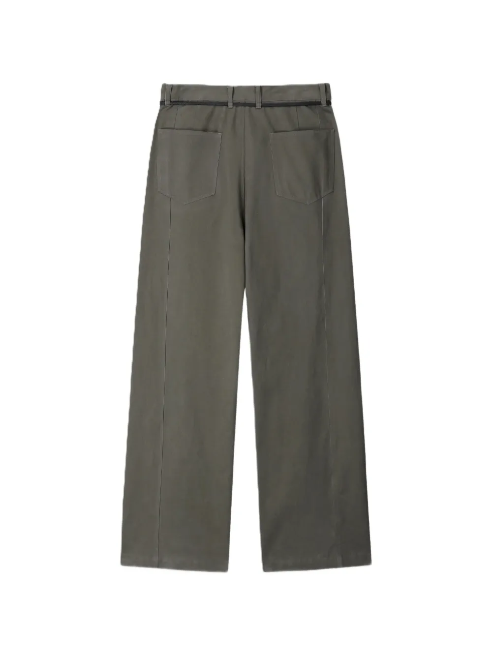 TONYWACK Broek met trekkoord en knoopsluiting Groen