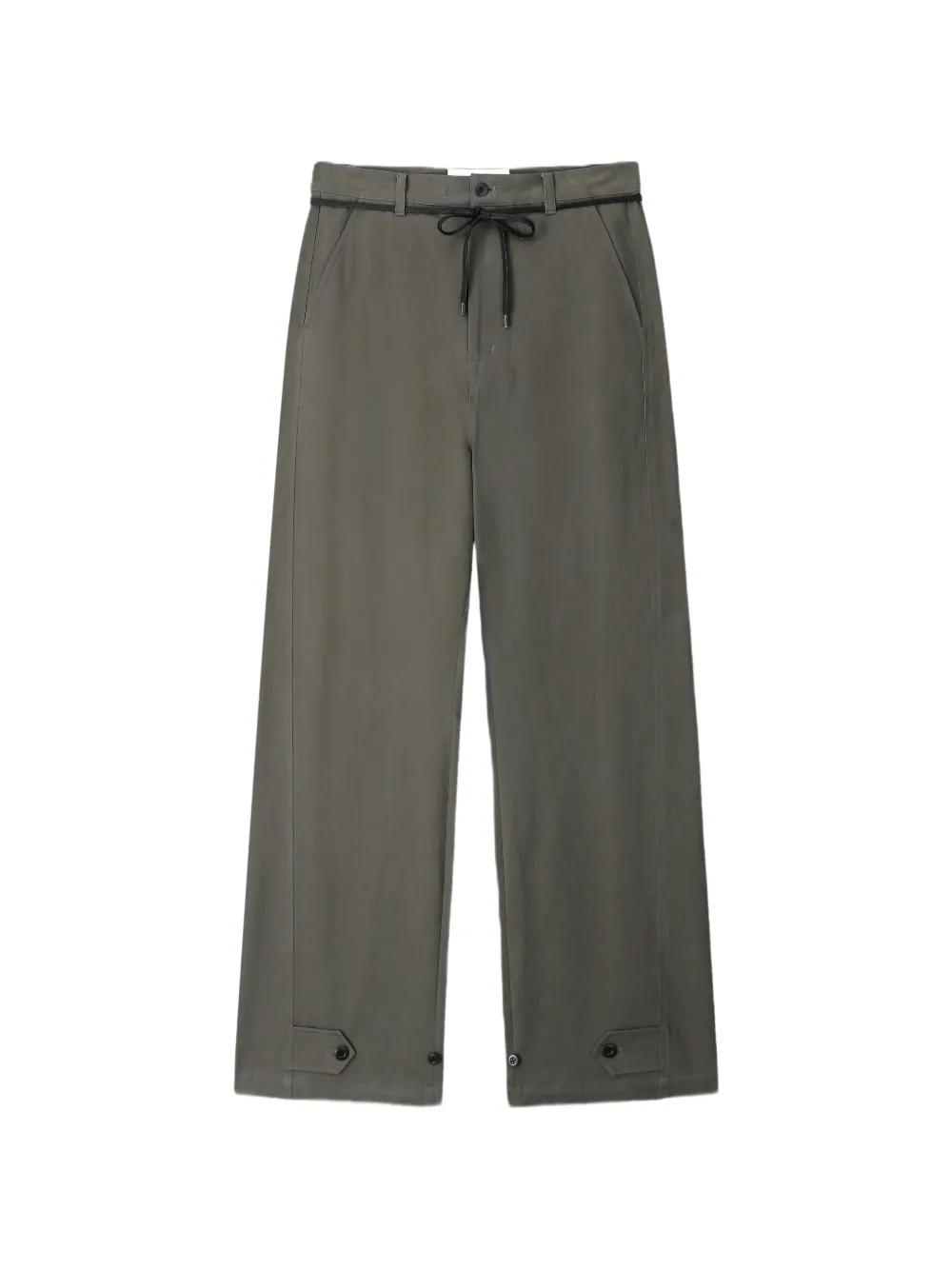 TONYWACK Broek met trekkoord en knoopsluiting Groen