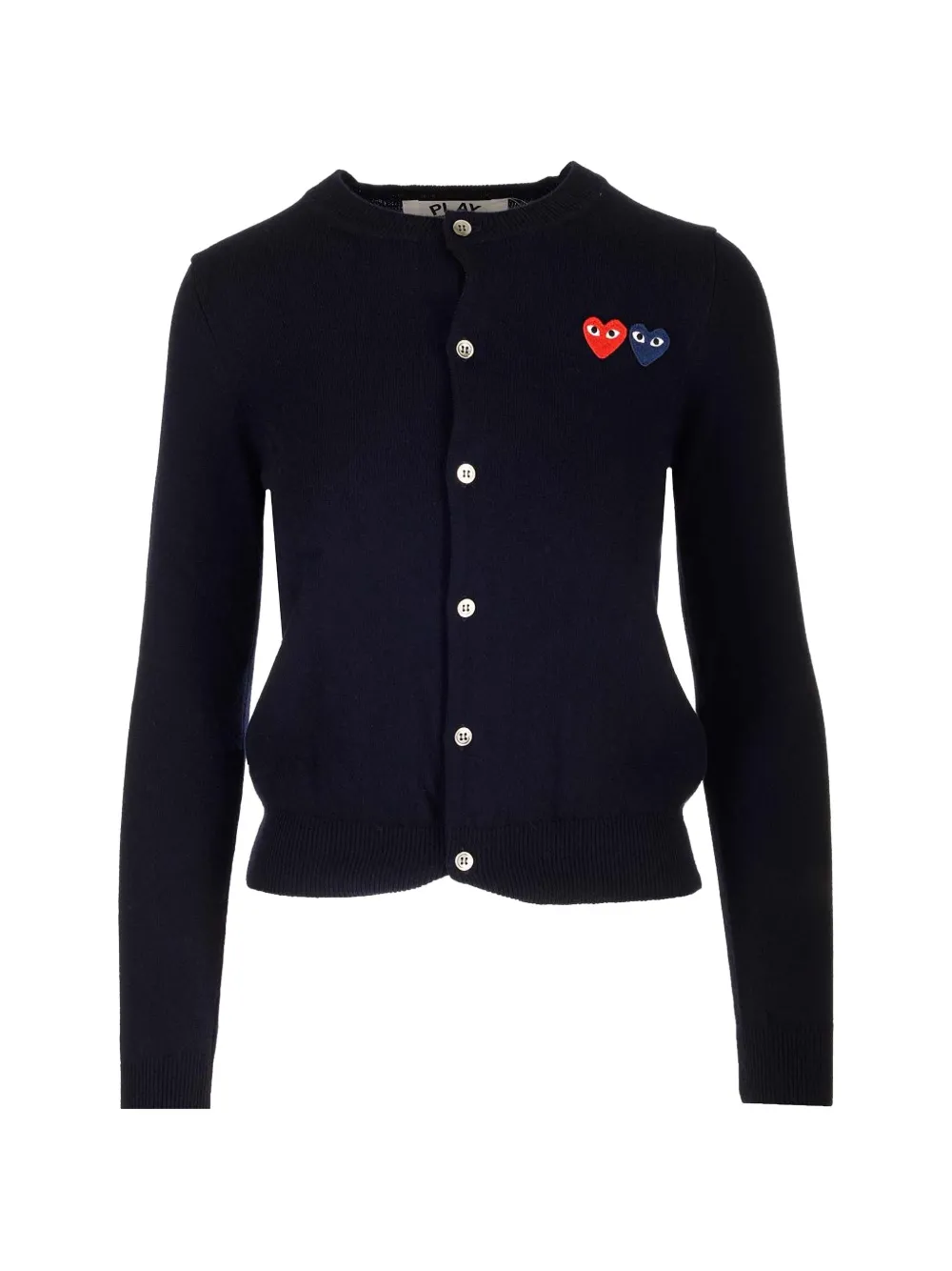 Comme Des Garçons Play heart-patch cardigan - Blau