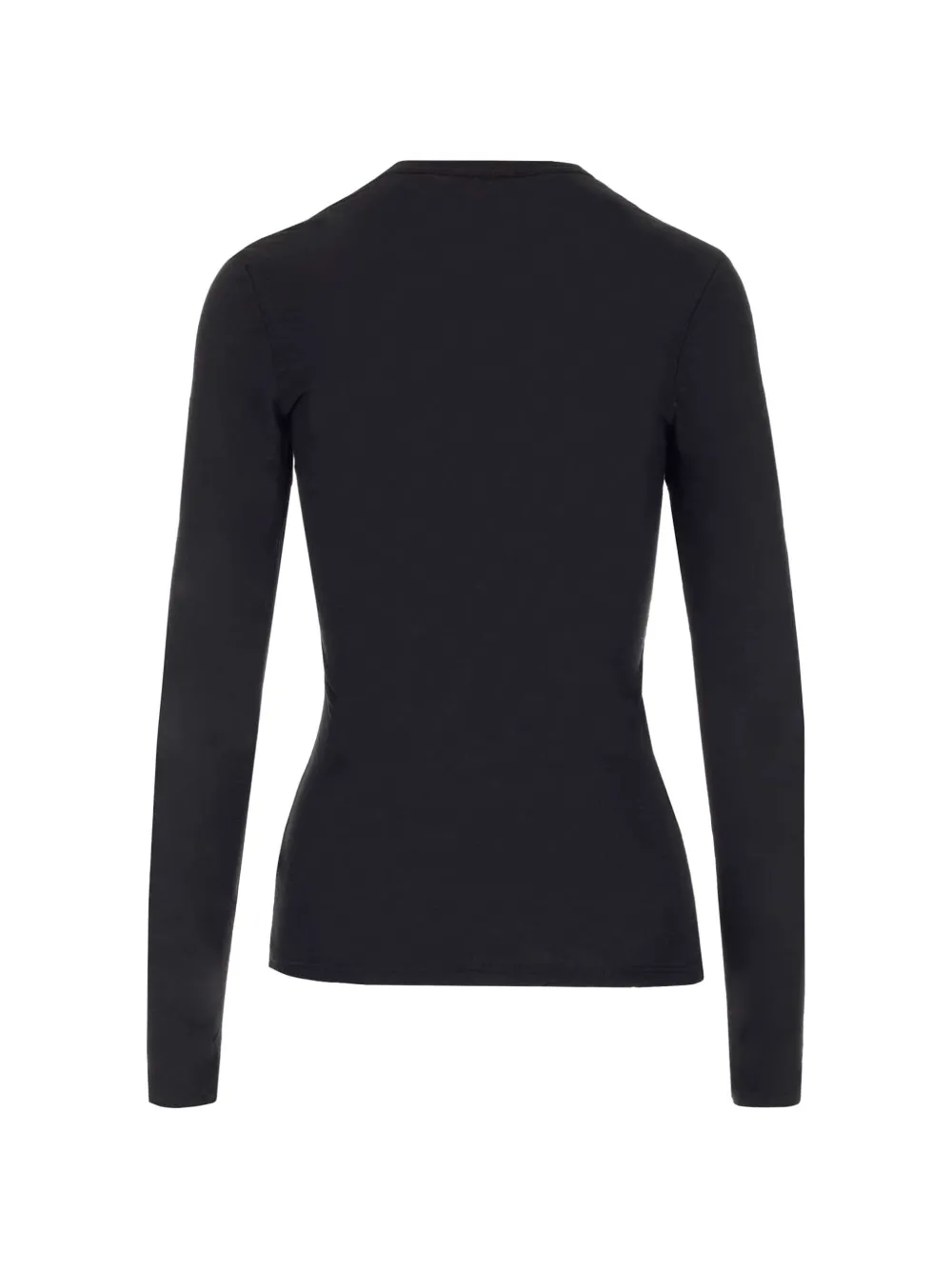 James Perse Katoenen T-shirt met lange mouwen Zwart