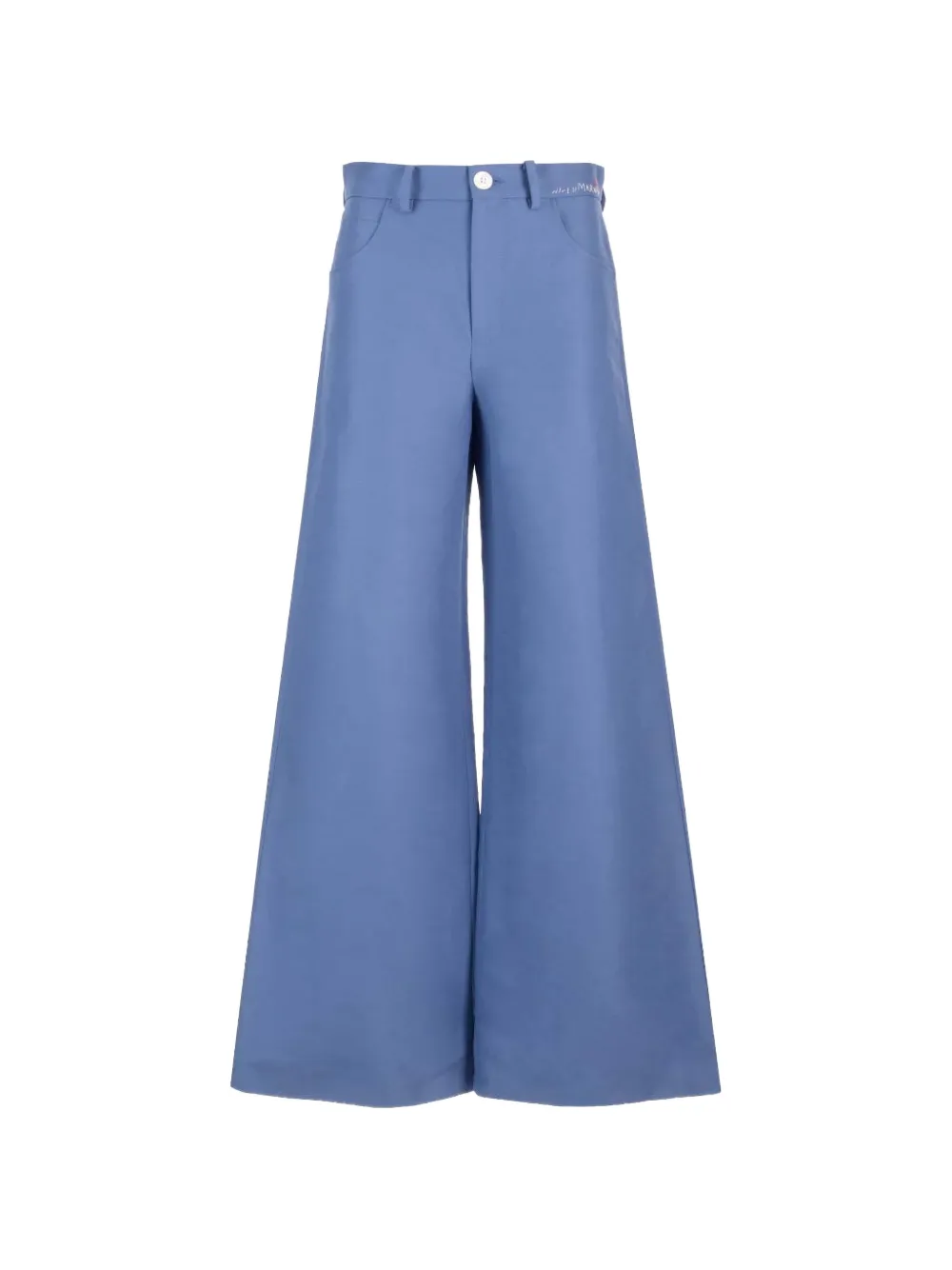Marni logo-embroidered trousers - Blau