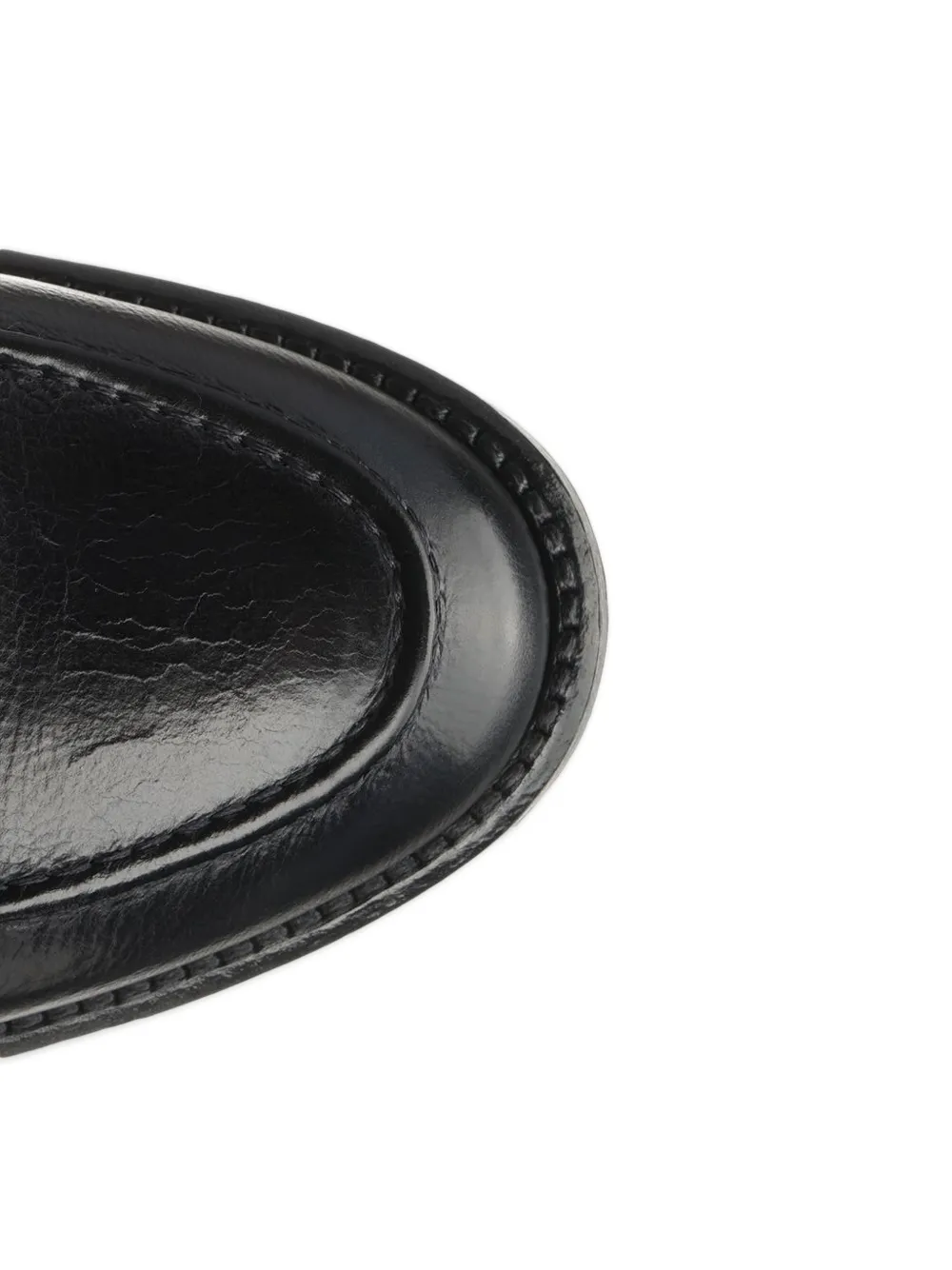 corvari tassel leather boat shoes Zwart