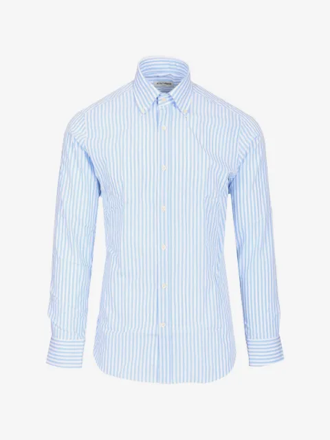 Al Duca D’Aosta 1902 camisa con botones y rayas estampadas
