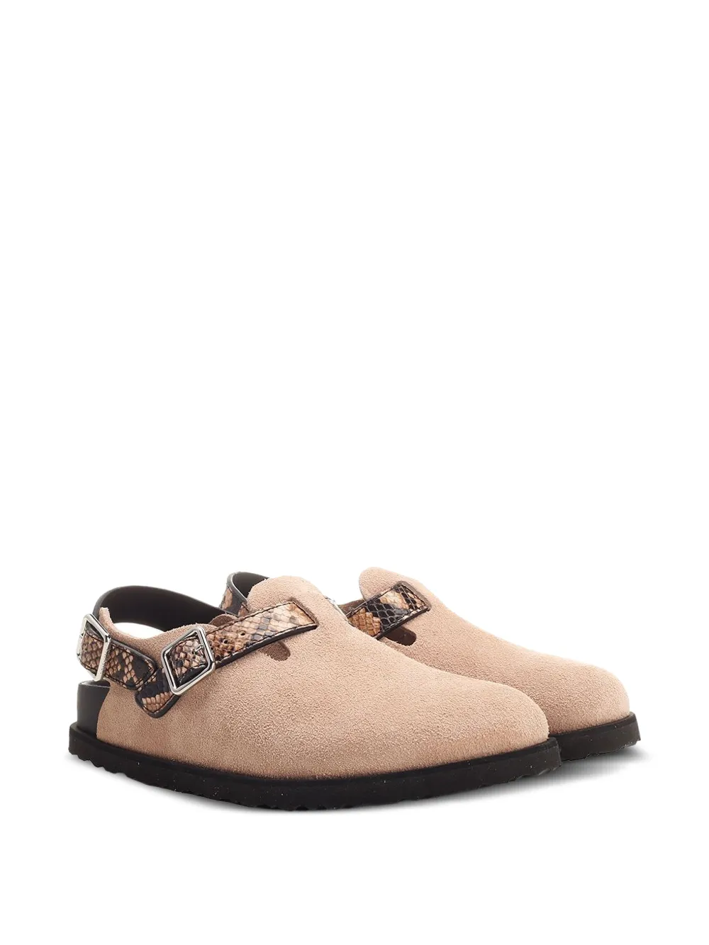BIRKENSTOCK 1774 Tokio II snake-effect mules Beige