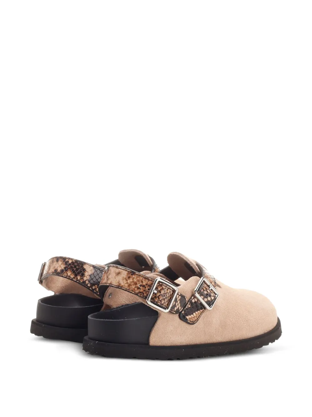 BIRKENSTOCK 1774 Tokio II snake-effect mules Beige