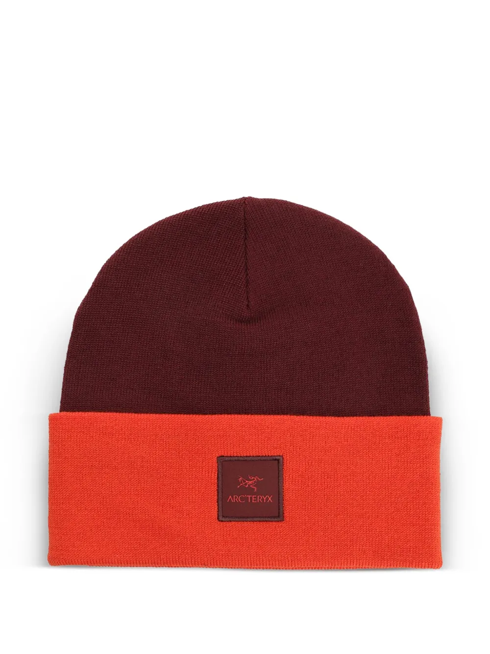 Arc'teryx logo-patch knitted beanie hat - Rosso