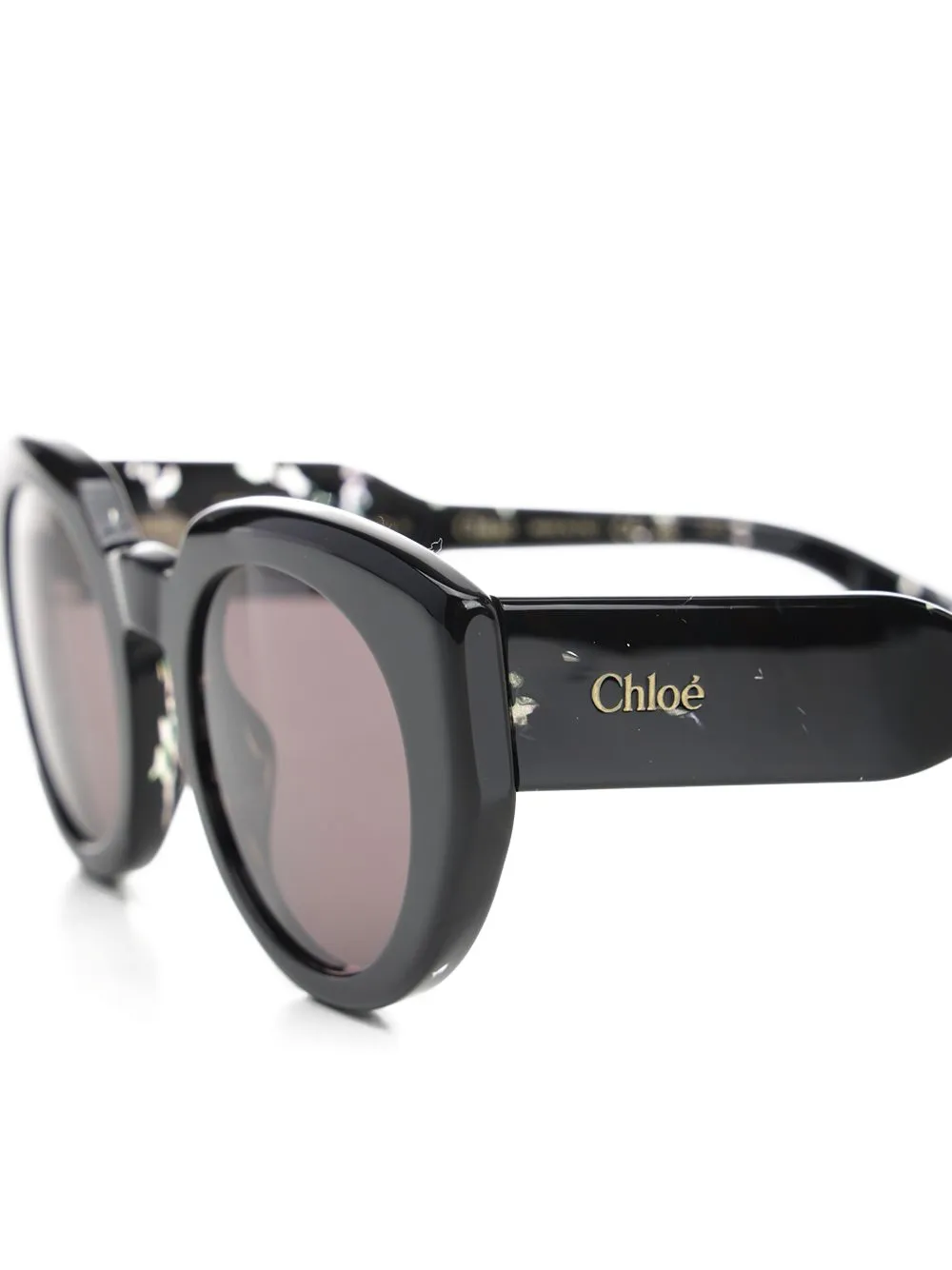 Chloé Eyewear Zonnebril met marmer-effect Zwart