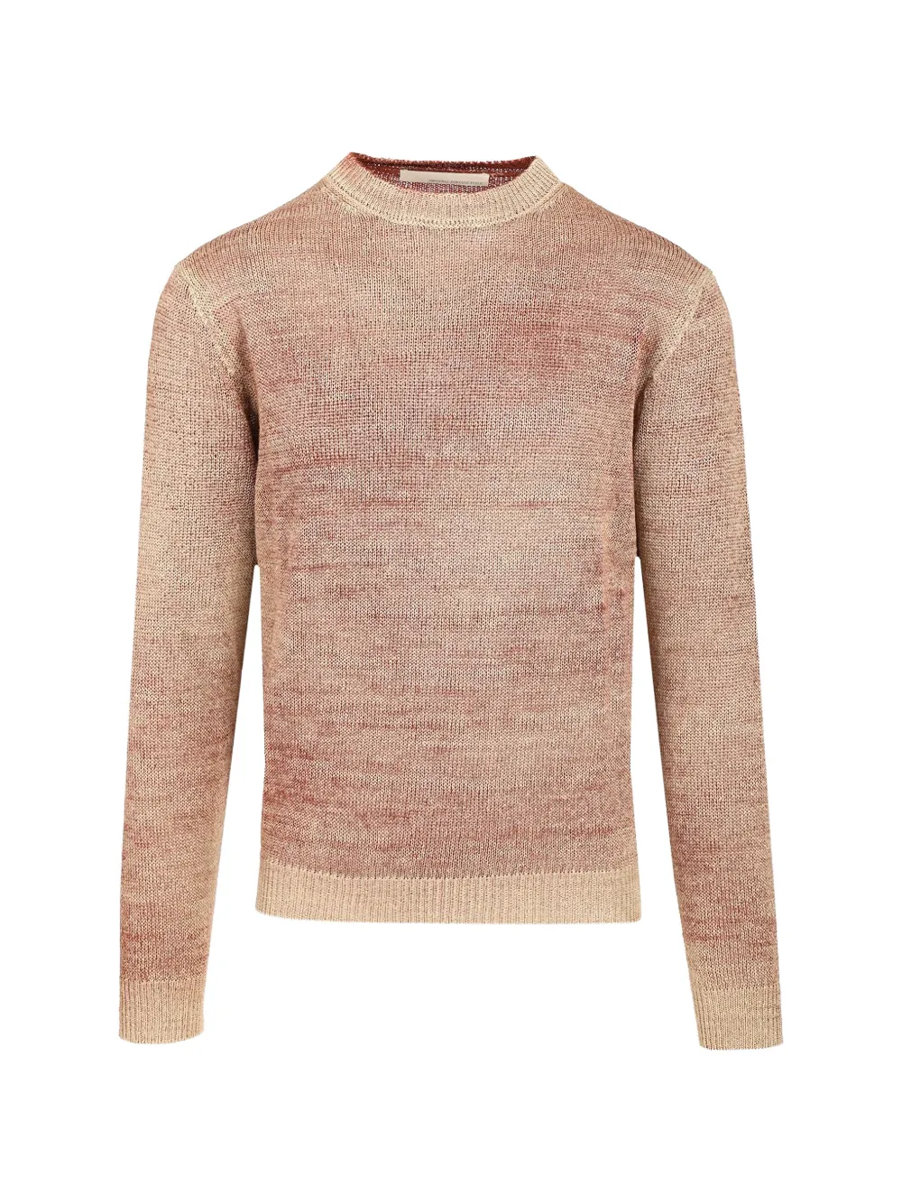 original vintage style crew-neck linen sweater - Marrone