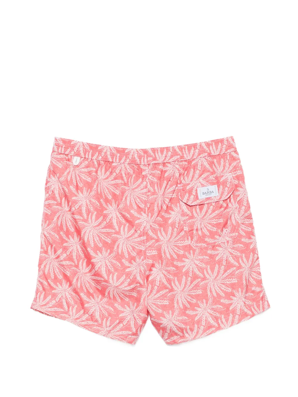 Barba Zwembroek met palmboomprint en trekkoord Oranje