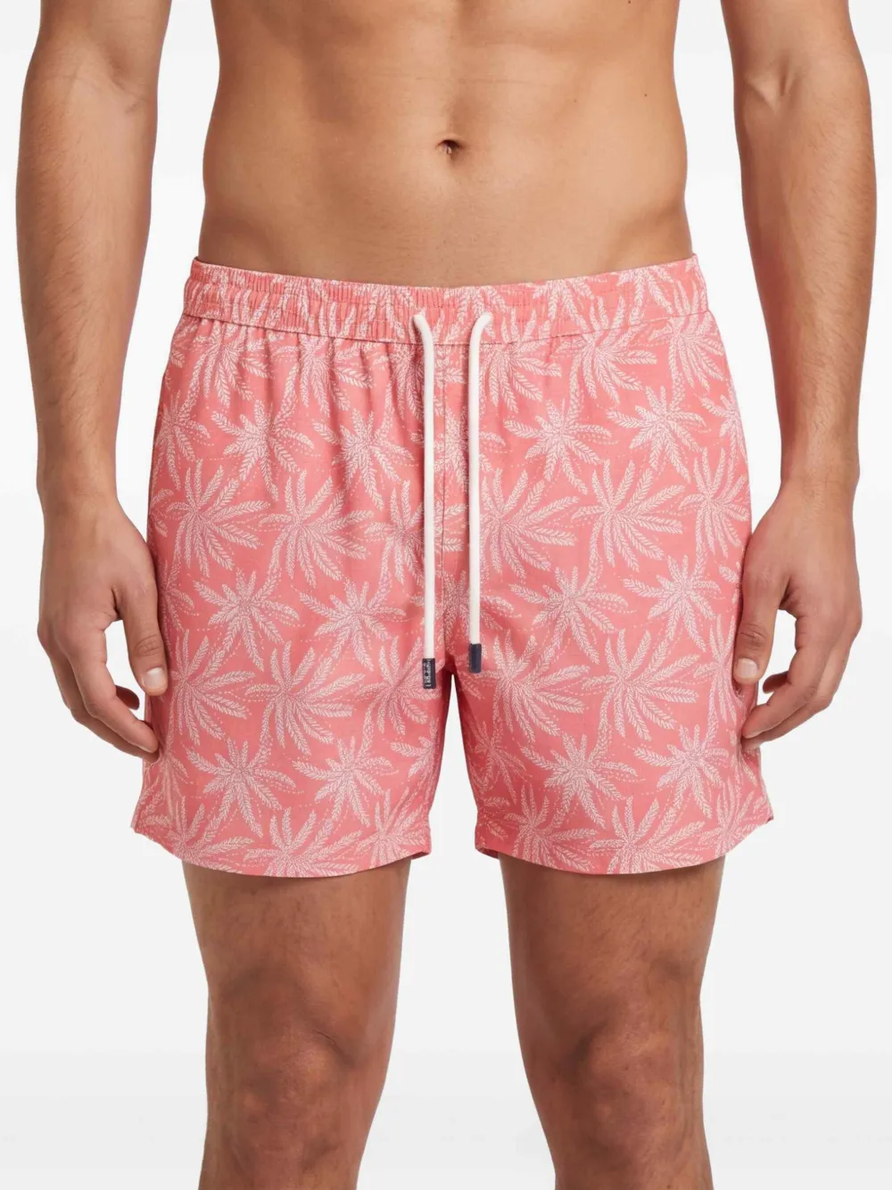 Barba Zwembroek met palmboomprint en trekkoord Oranje