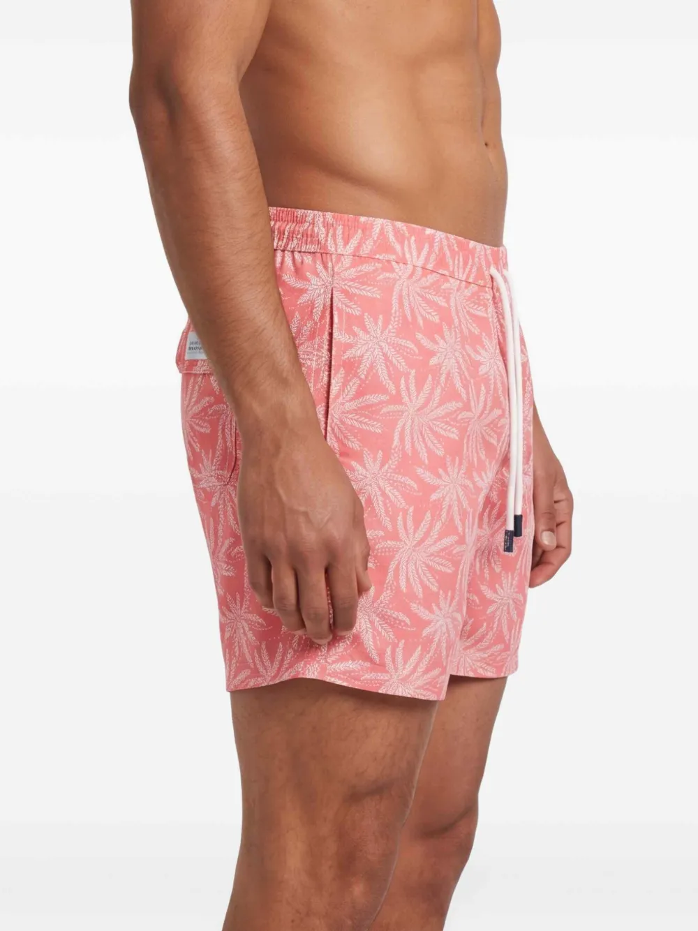 Barba Zwembroek met palmboomprint en trekkoord Oranje