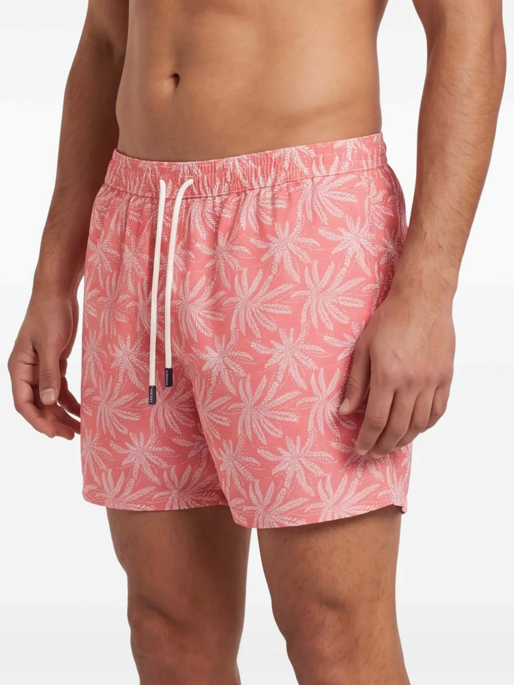 Barba Zwembroek met palmboomprint en trekkoord Oranje