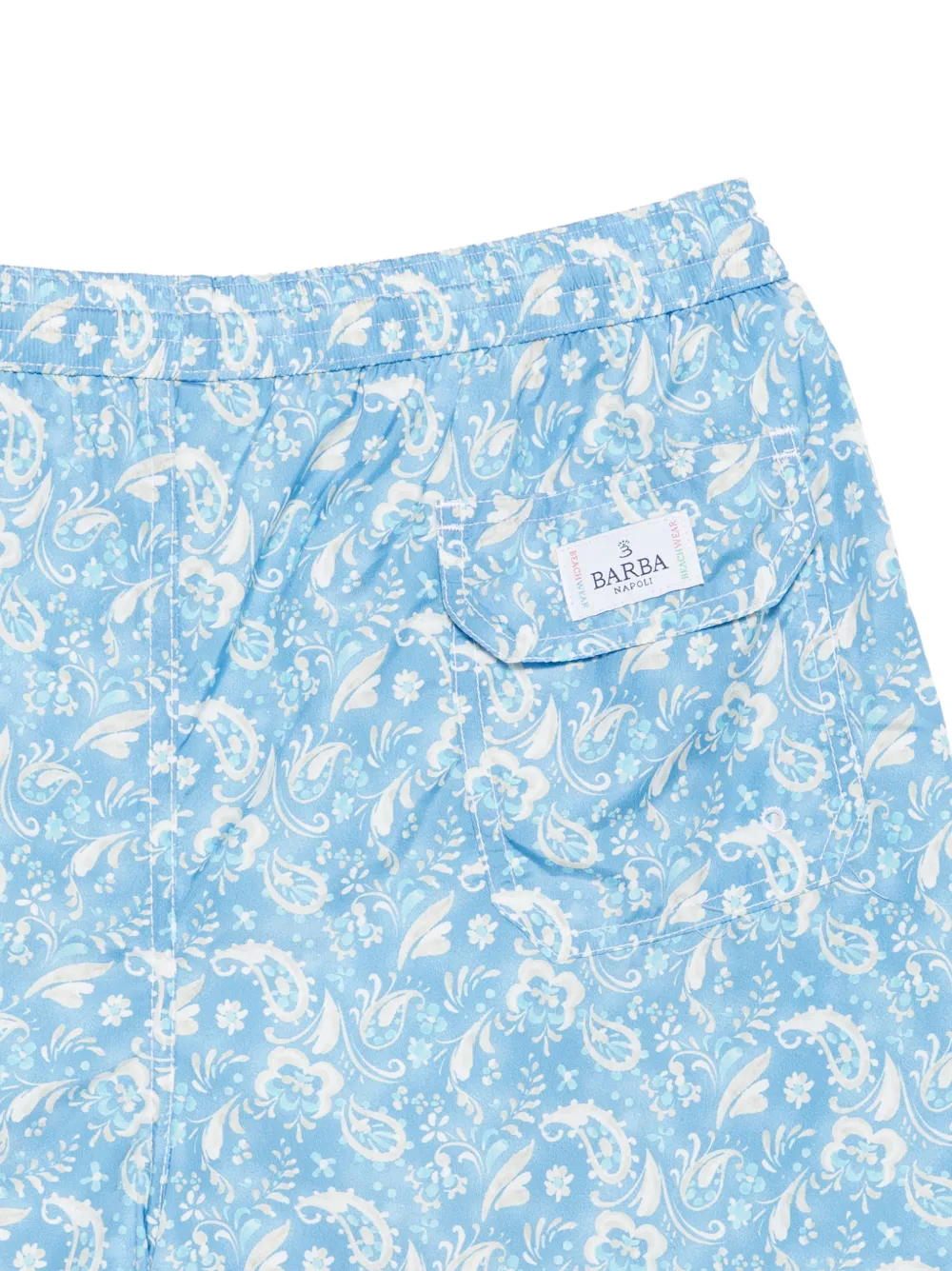 Barba Zwembroek met paisley-print Blauw
