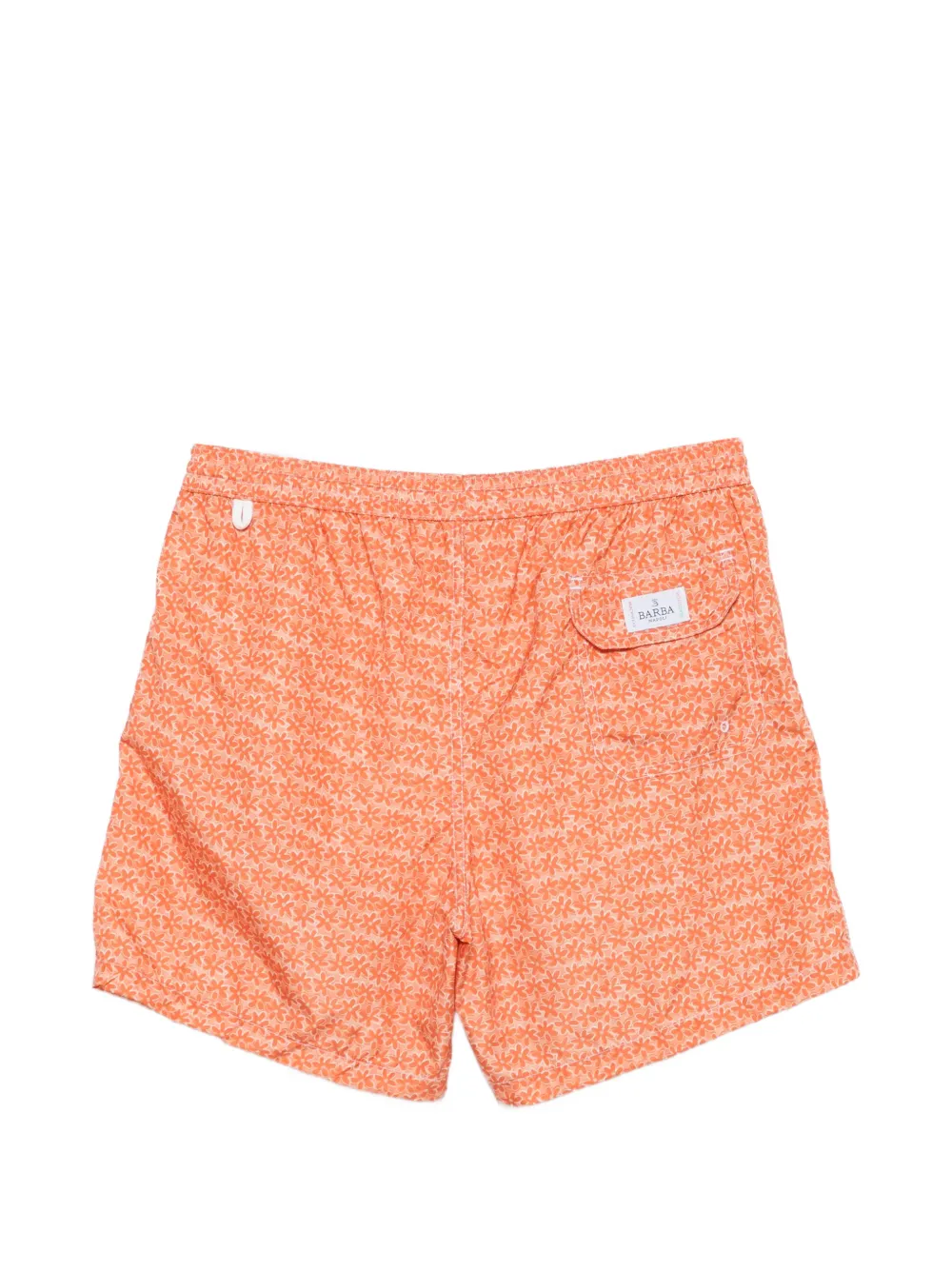 Barba Zwembroek met bloemenprint Oranje