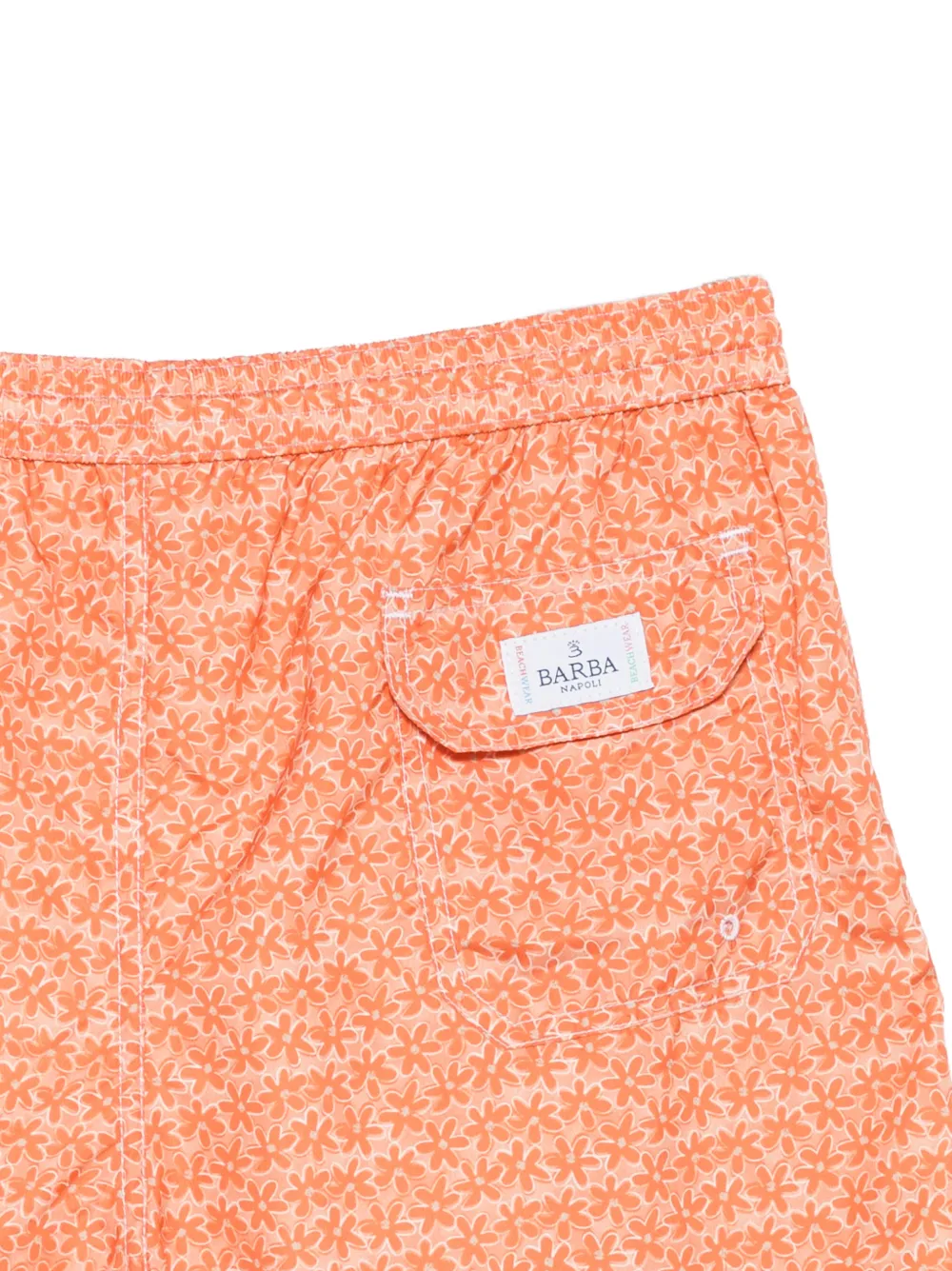 Barba Zwembroek met bloemenprint Oranje