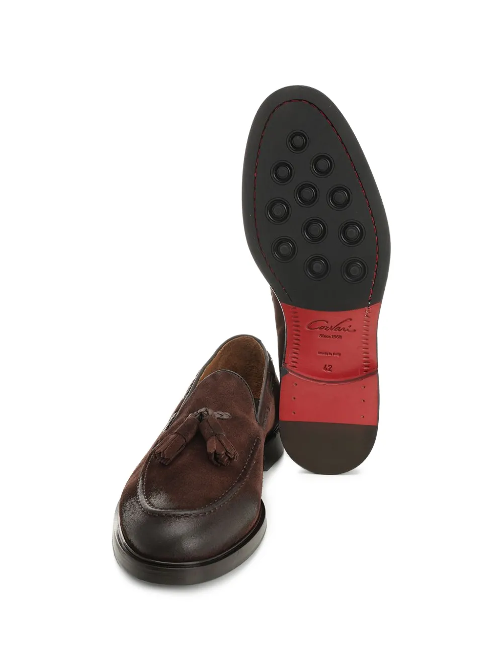 corvari tassel suede loafers Bruin