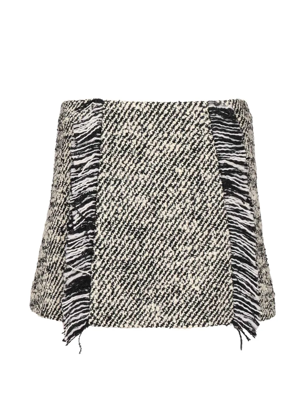Durazzi Milano Carpet fringe-trim skirt - Nero