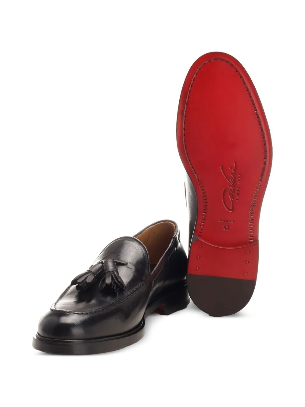 corvari tassel-detail boat shoes Zwart