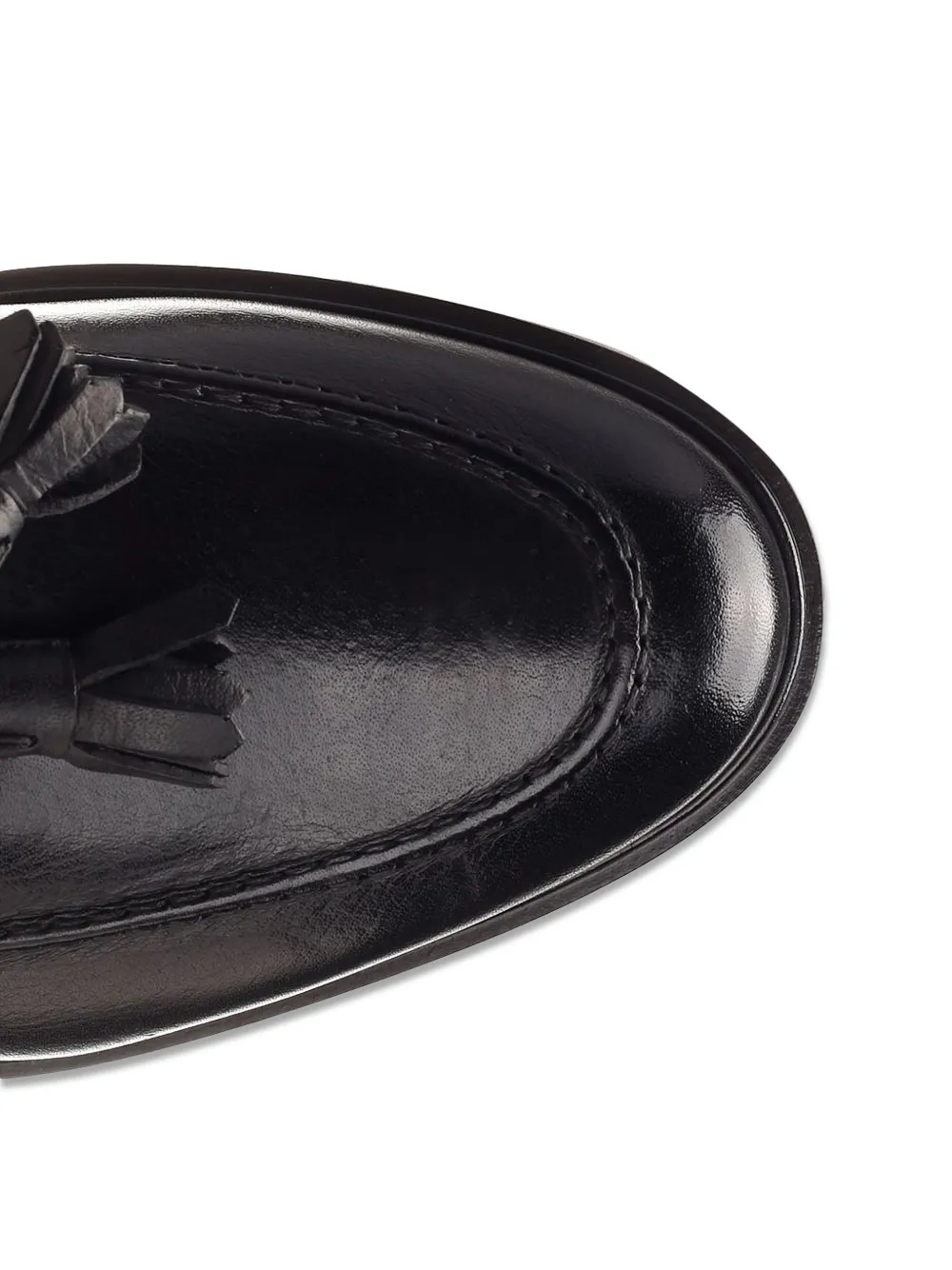 corvari tassel-detail boat shoes Zwart